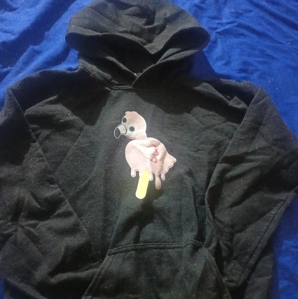 mr flim flam flamingo boys L hoodie